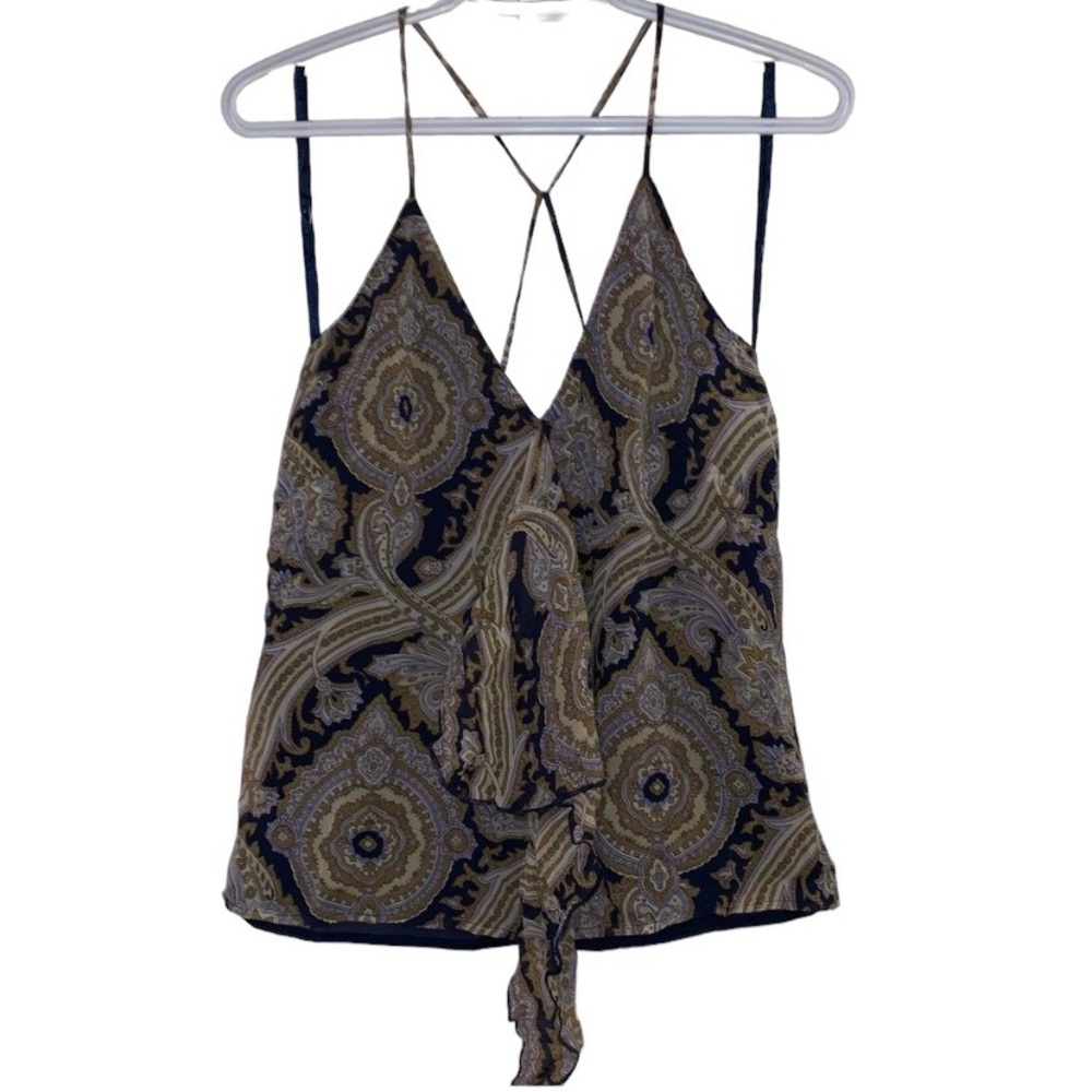EUC Michael Kors Halter Top Paisley MK **read description**